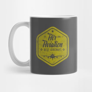 Vintage Pilot and Aviator Tee Mug